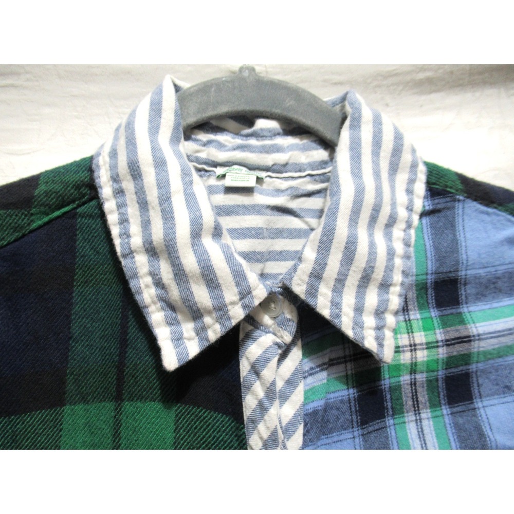 Aerie Size XXS/XS Blue‎ & Green Plaid Long Soft Cotton Pajama Lounge Set - Picture 5 of 10